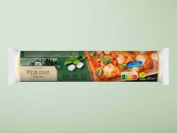 Balení pizza těsta Chef Select bez omáčky, 400g.