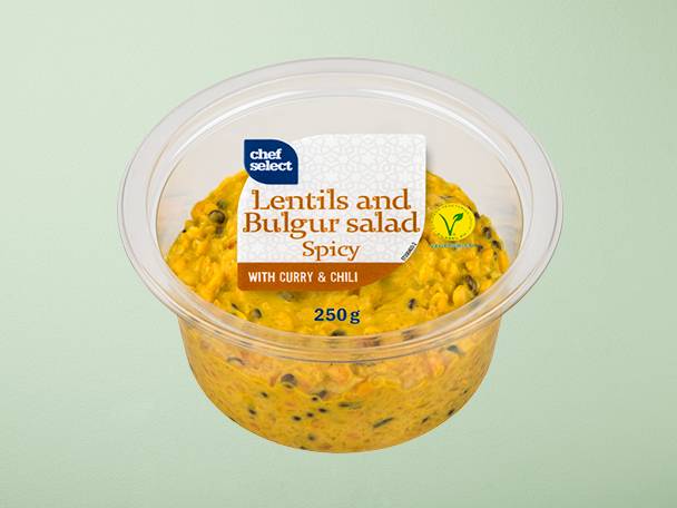 Salát z čočky a bulguru s kari a chilli od Chef Select.