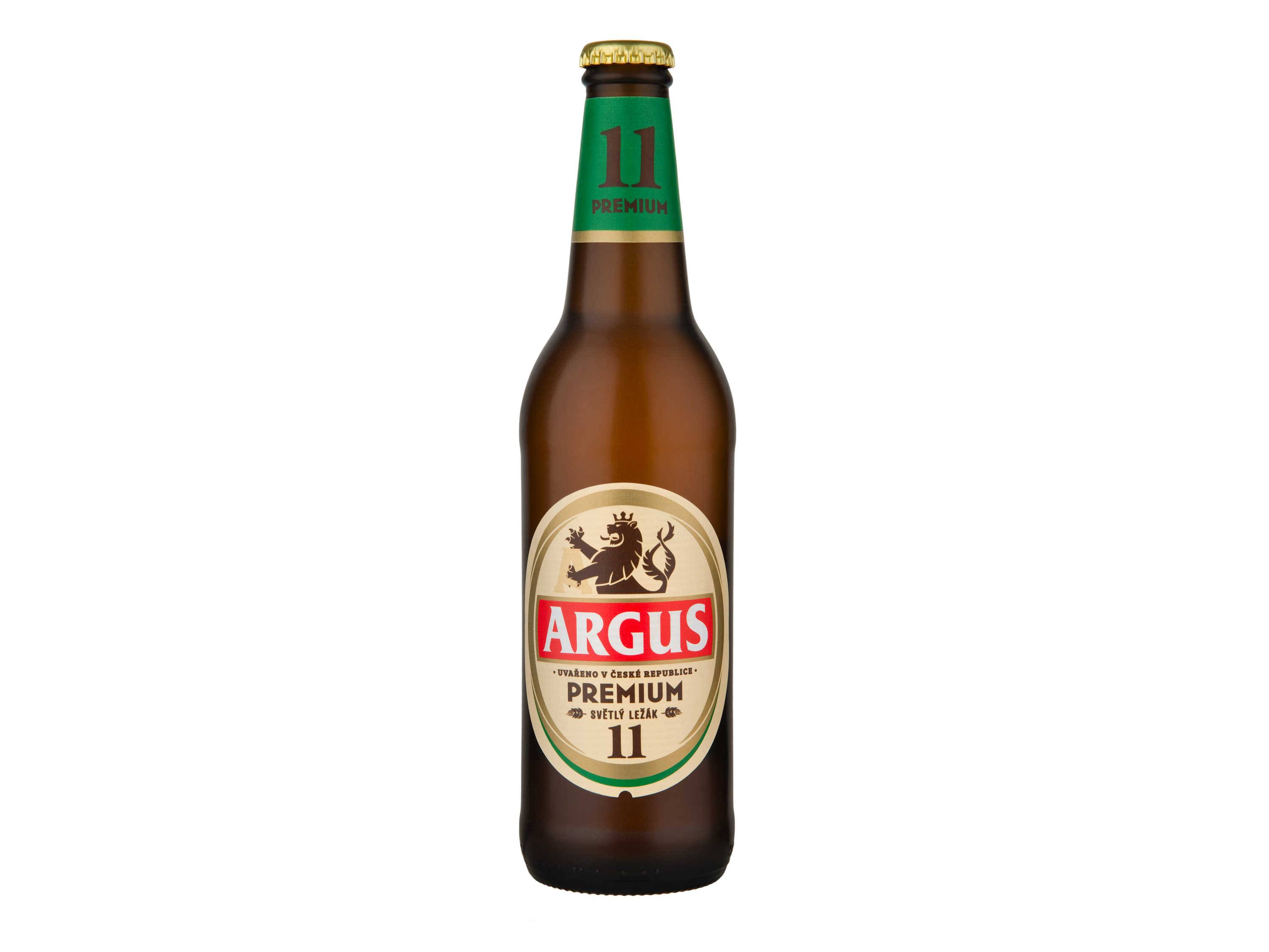 Lahvové pivo Argus Premium 11°.