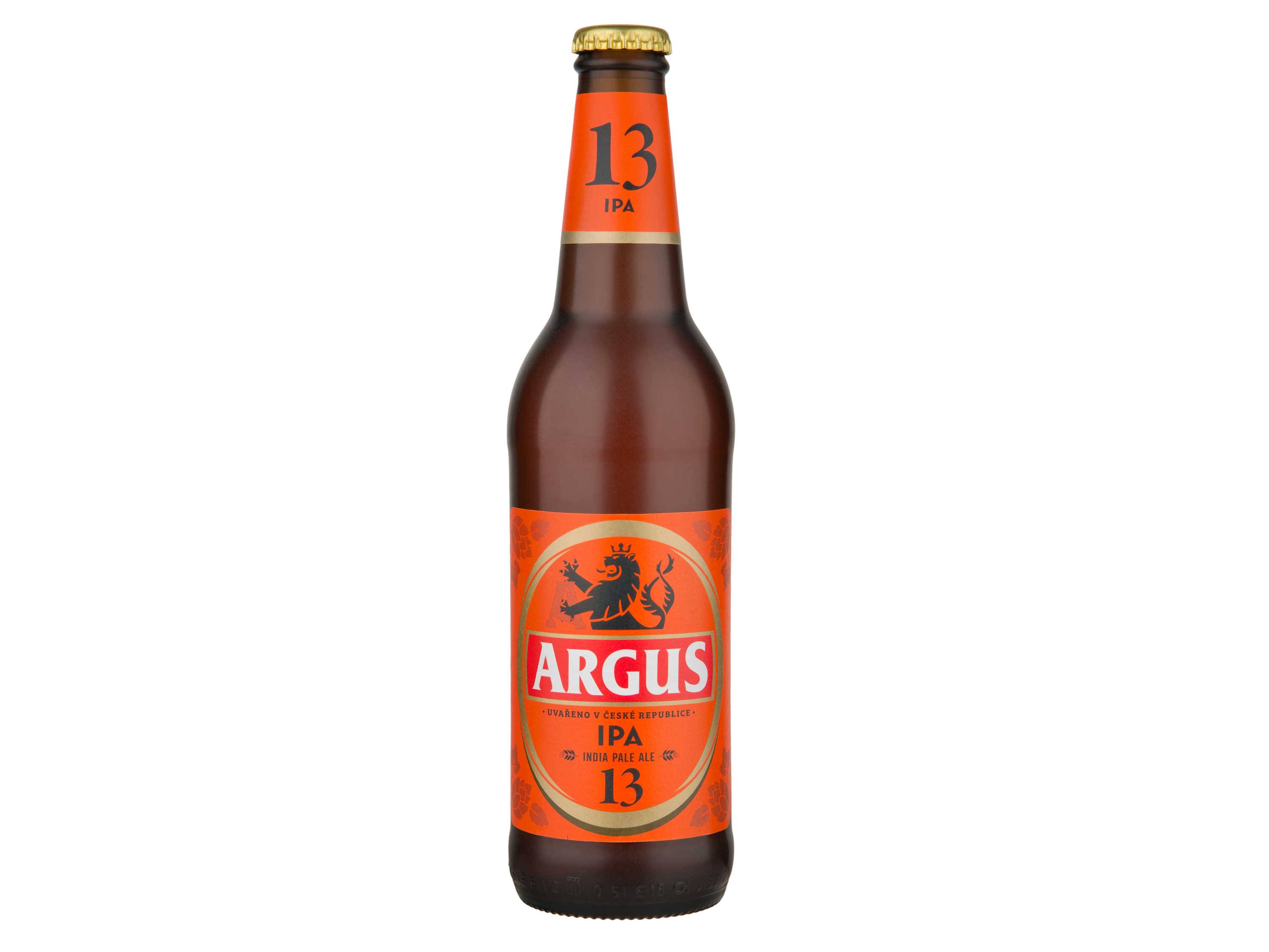 Lahvové pivo Argus 13 IPA.
