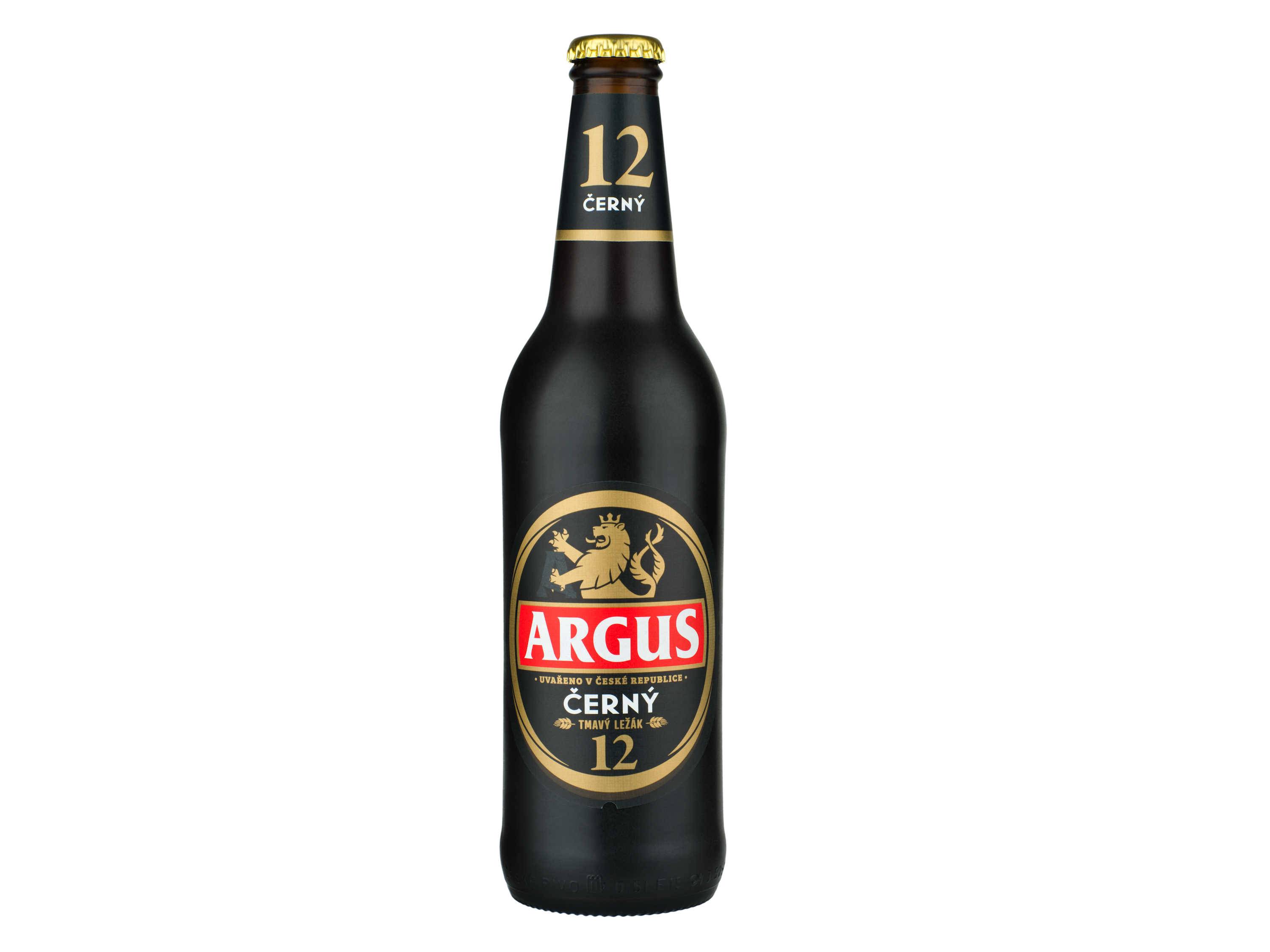 Lahvové pivo Argus Černý 12 tmavý ležák.