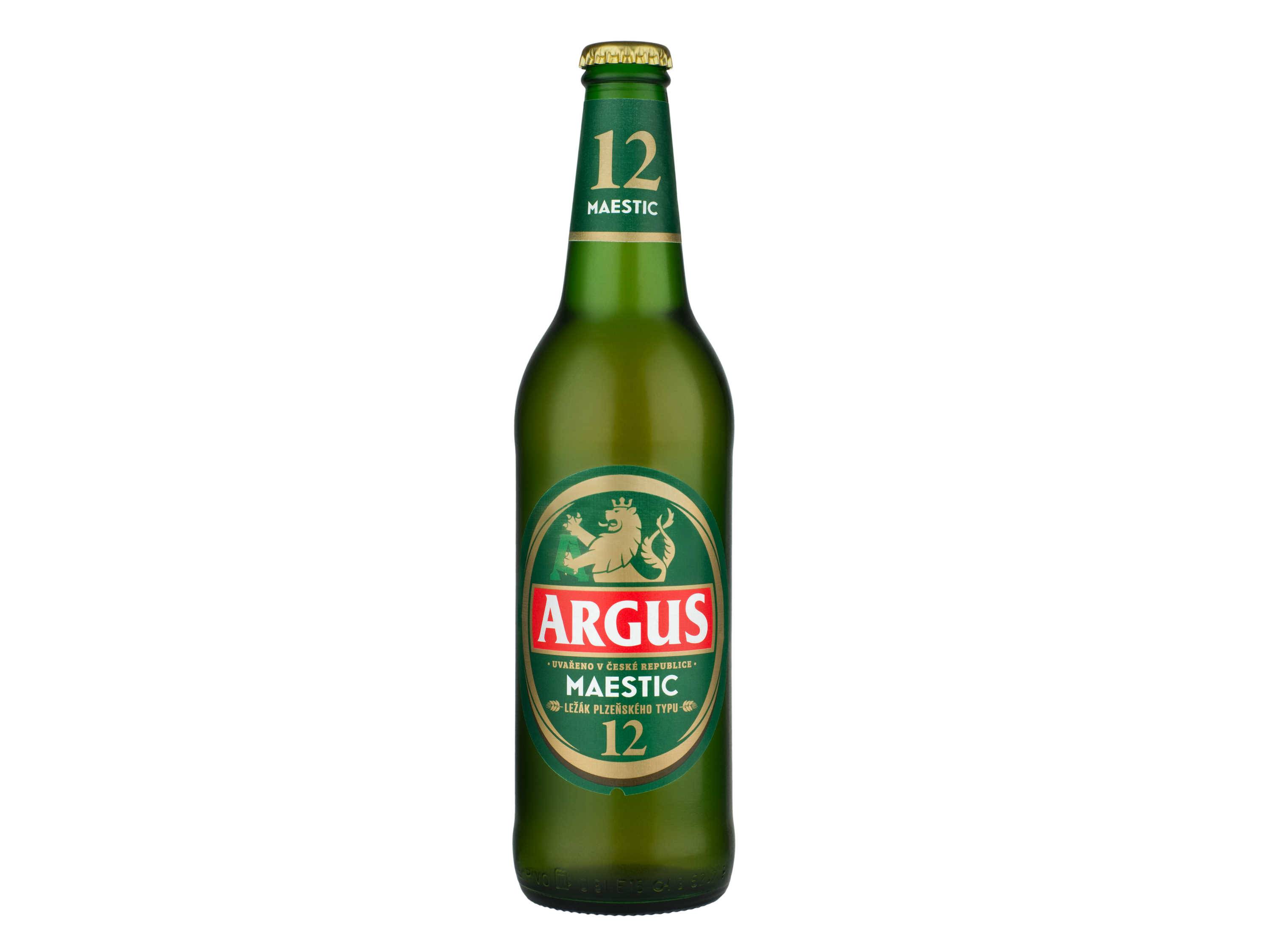 Lahvička piva Argus Maestic 12.