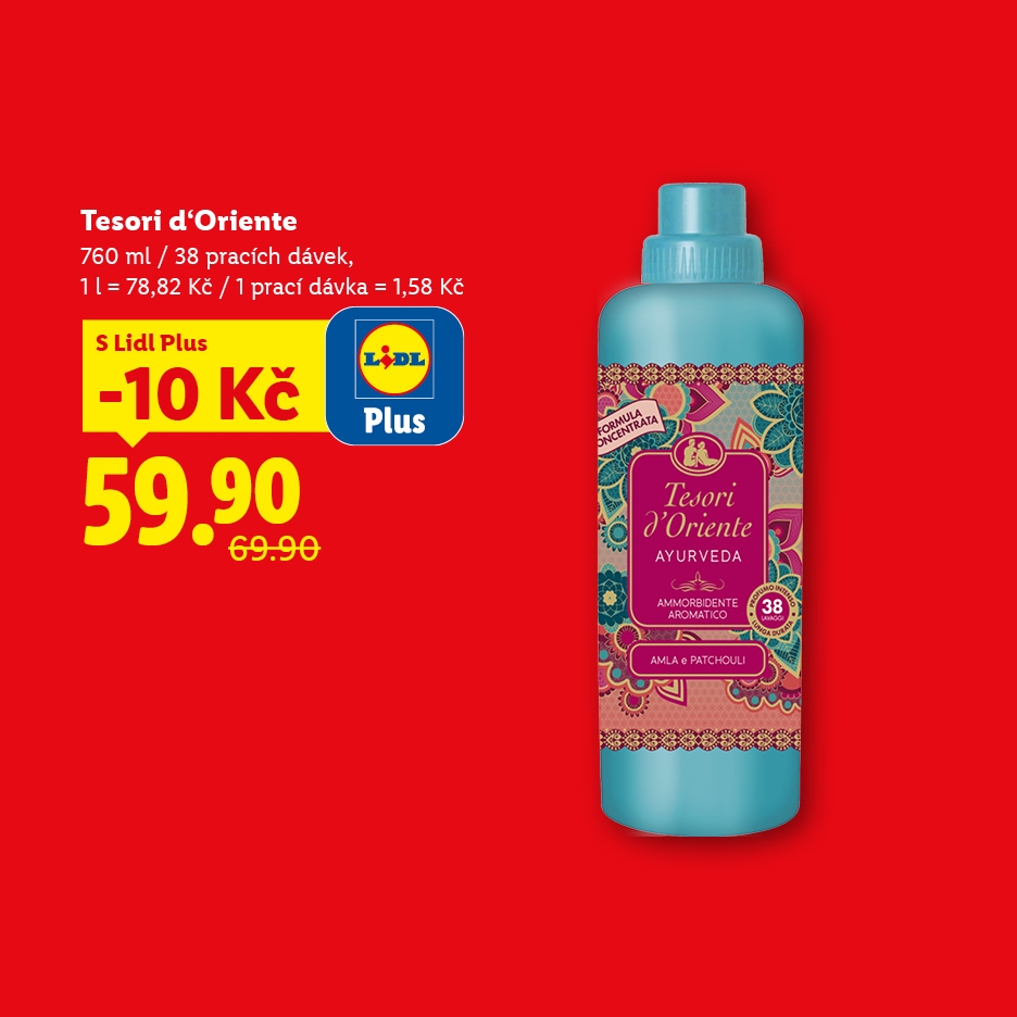 Tesori d'Oriente aviváž Ayurveda Amla a Patchouli, 760 ml, s cenou Lidl Plus