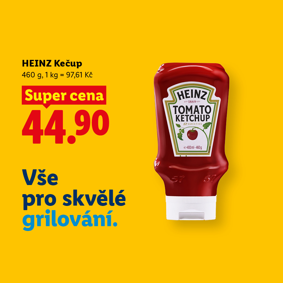 Ketchup v akci za 44.90 Kč, ideální na grilování.