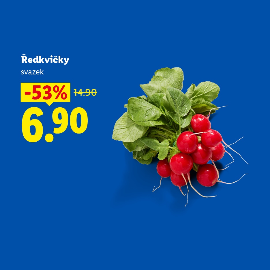Svazek ředkviček s 53% slevou, nyní za 6,90.