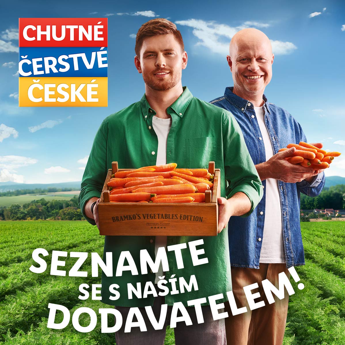 Mrkev Bramko: zemědělci ukazují svou úrodu.