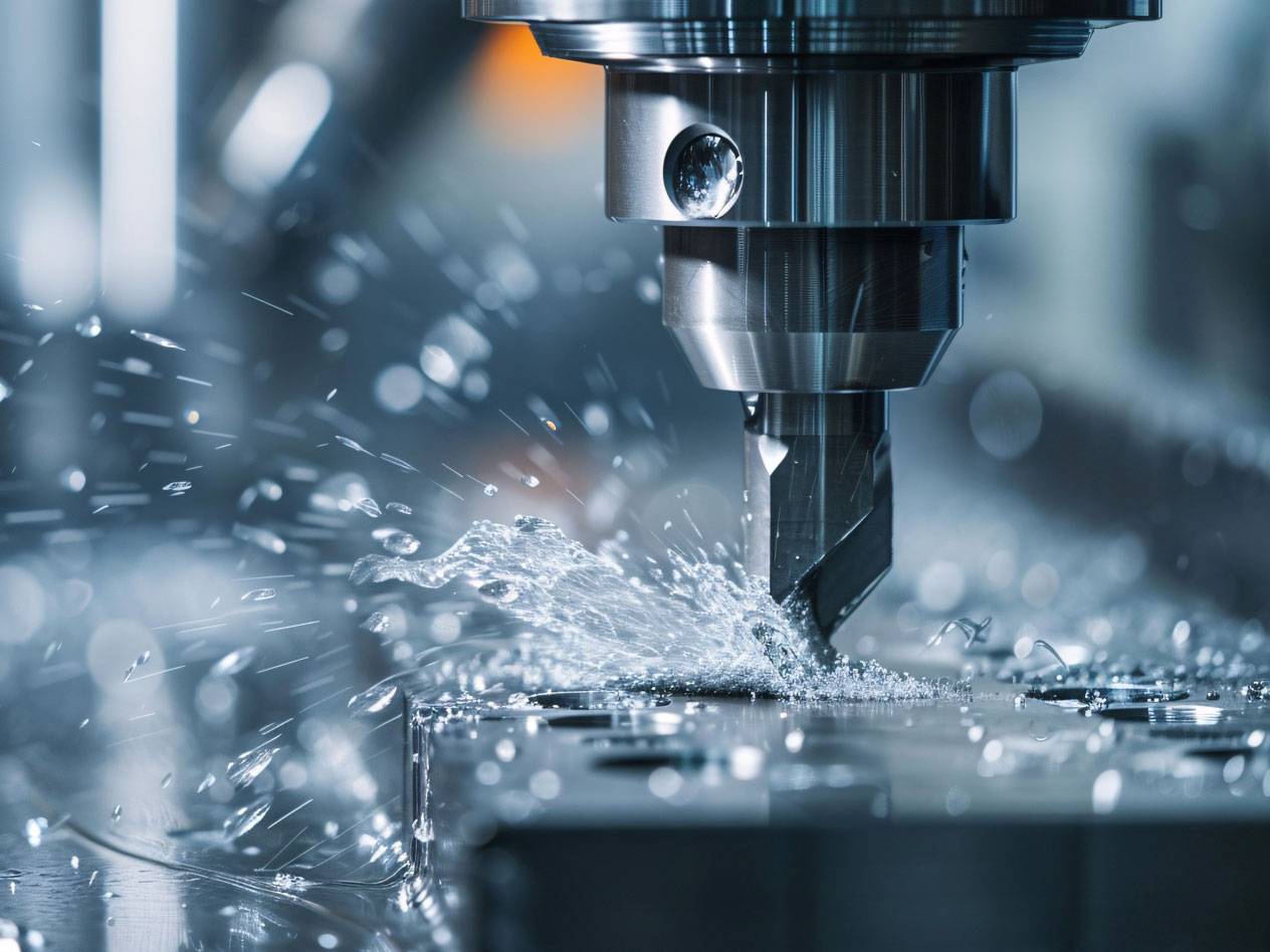 CNC frézování kovu.