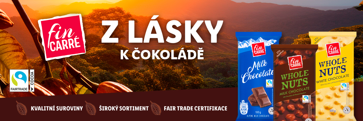Čokolády Fin Carré: mléčná, mléčná s oříšky a bílá s oříšky.