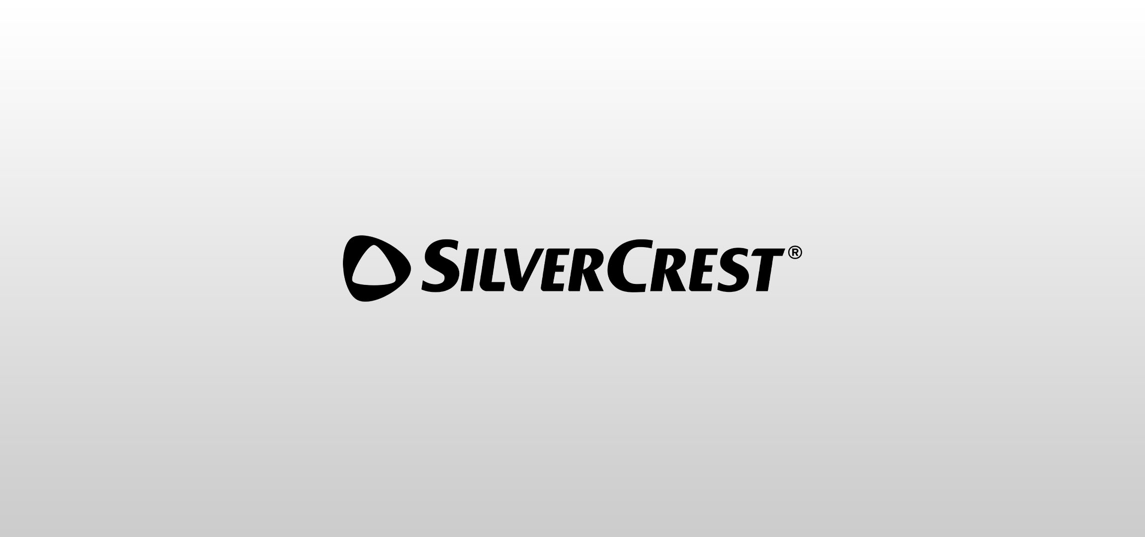 Logo SilverCrest na světle šedém pozadí.