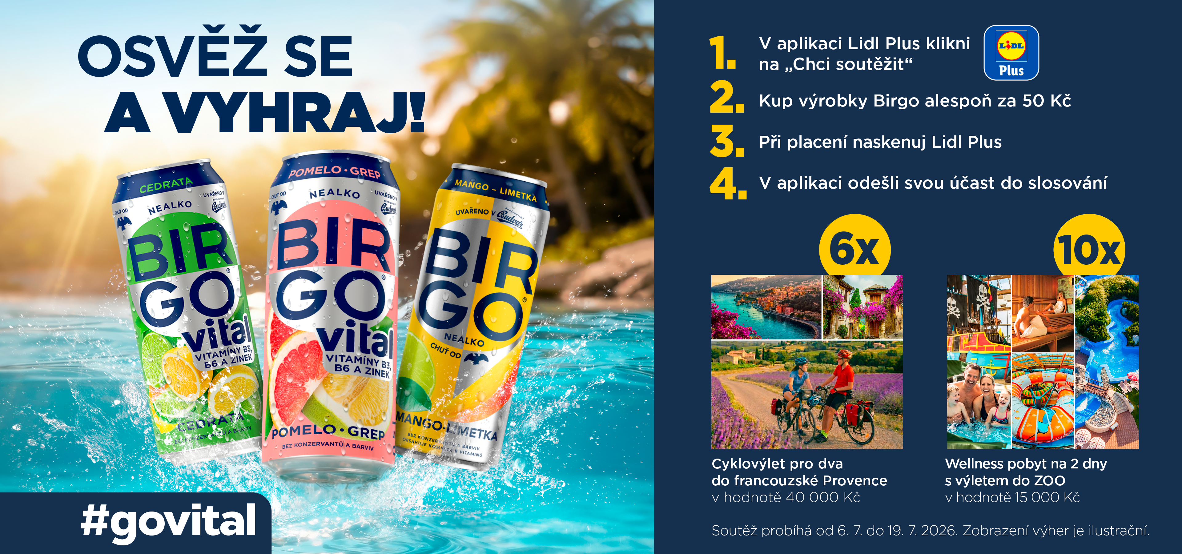 Soutěž s nápoji s vitamíny o cyklovýlet do Provence a wellness pobyt se ZOO.