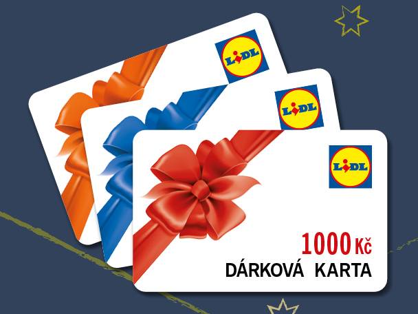Dárkové karty zakoupíte v prodejnách Lidl.
