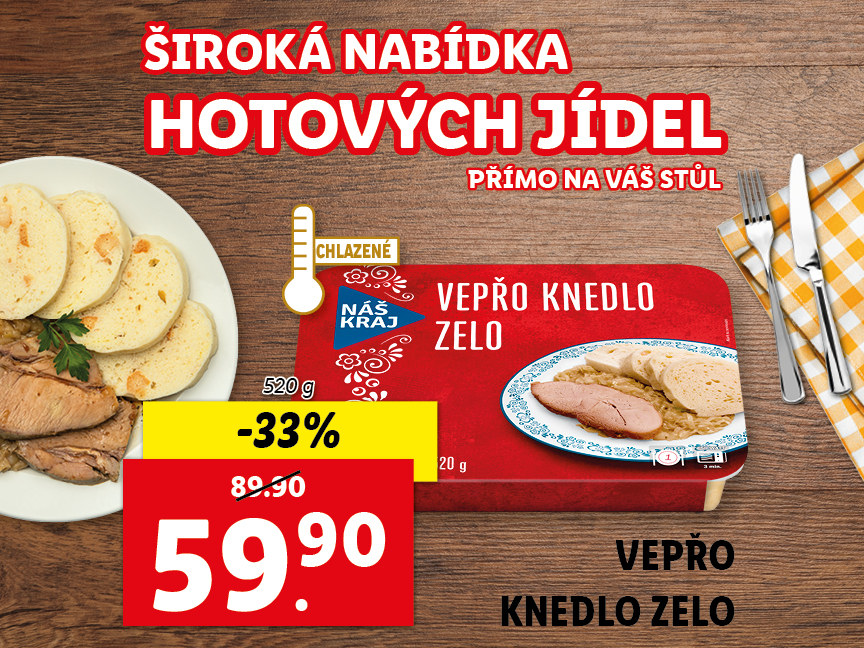 Široká nabídka hotových jídel přímo na váš stůl
