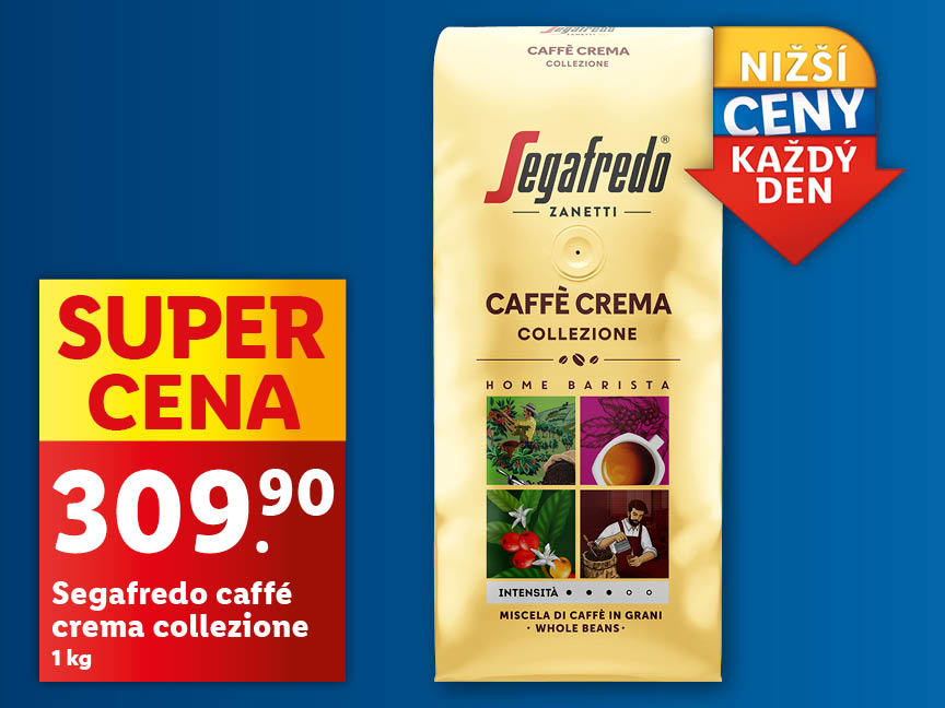 Super cena! Segafredo Caffé crema collezione 1 kg za 309,90 Kč