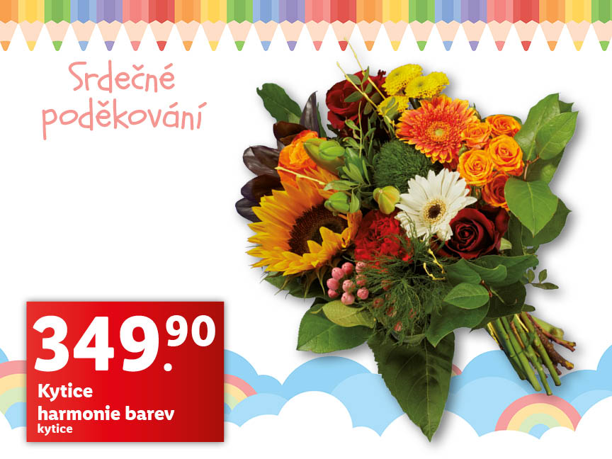 Kytice Harmonie barev za 349,90 Kč.
