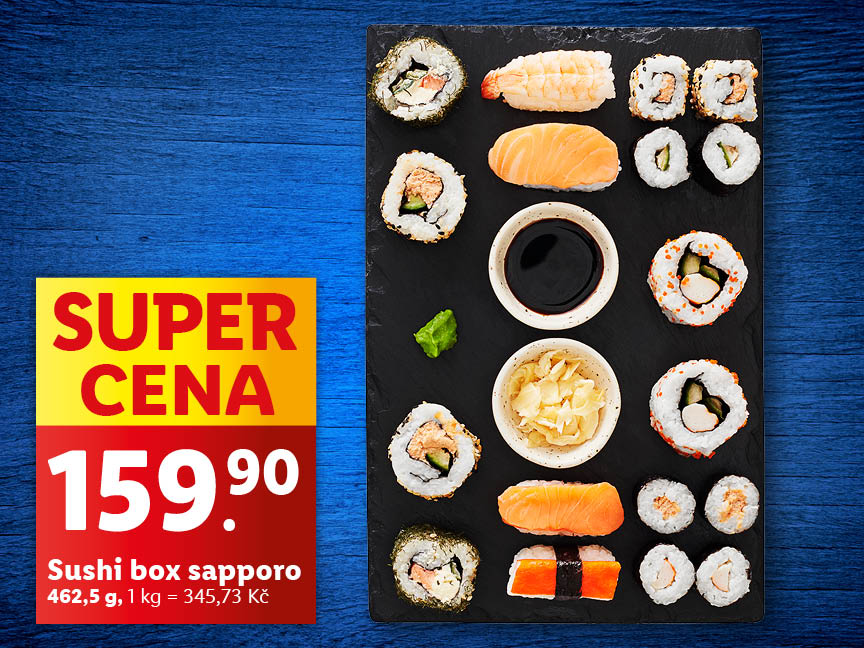 Sushi box sapporo, 462,5 g za super cenu 159,90 Kč