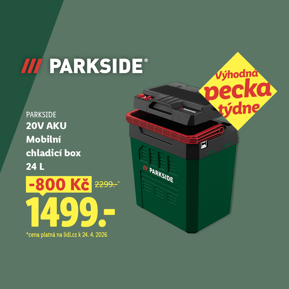 Mobilní chladicí box s 20V baterií, sleva 800 Kč, nyní za 1499 Kč, platí do 24. 4. 2026.