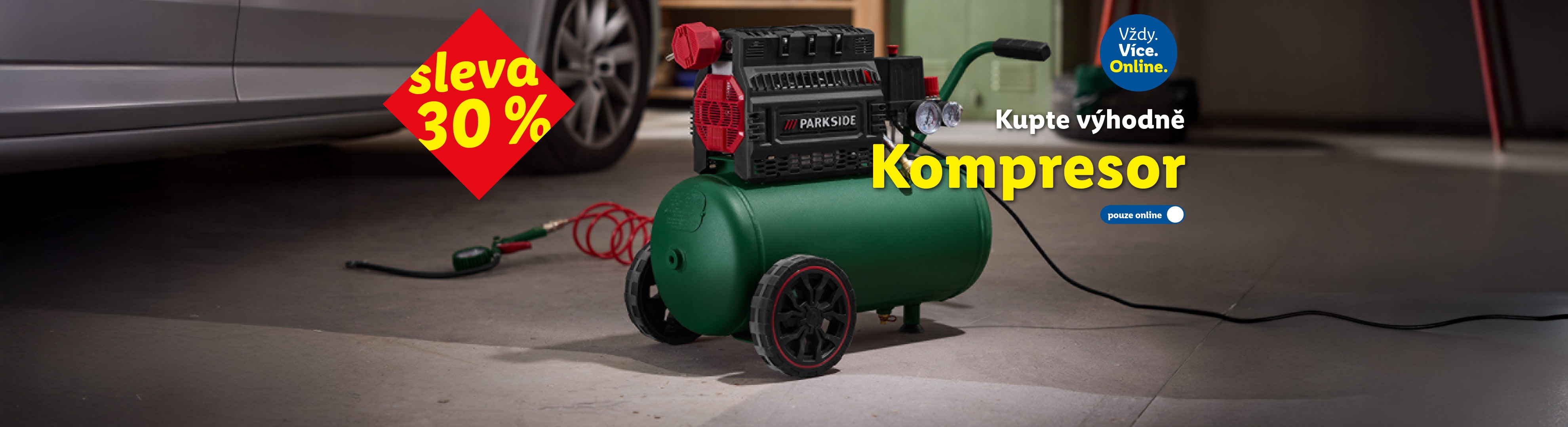 Sleva 30 % na kompresory, pouze online
