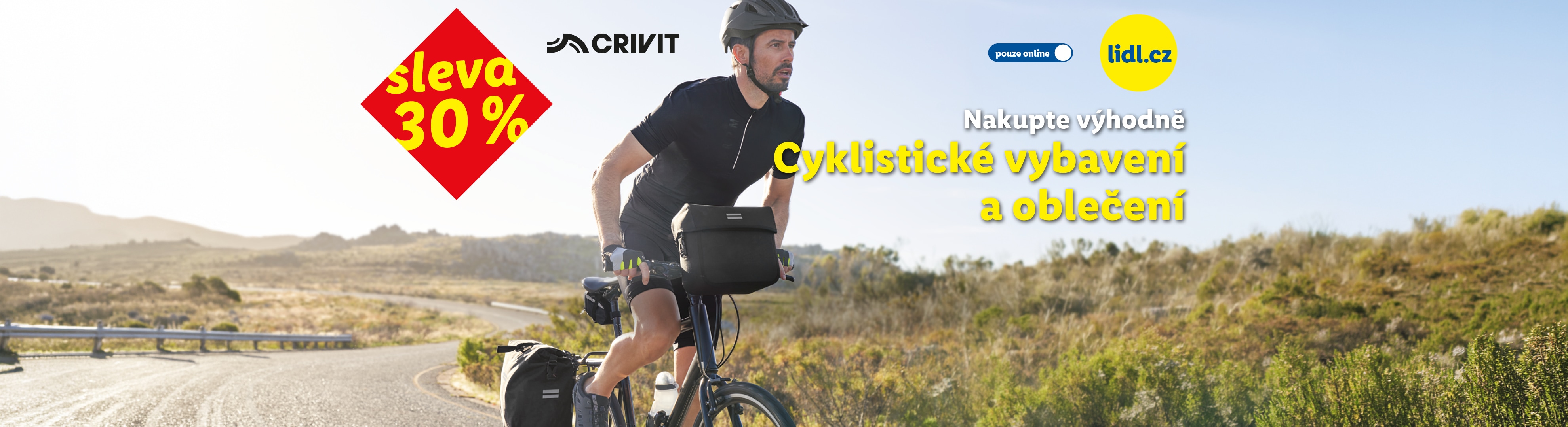 30% sleva na cyklistické vybavení a oblečení na lidl.cz s kódem Nakolo30