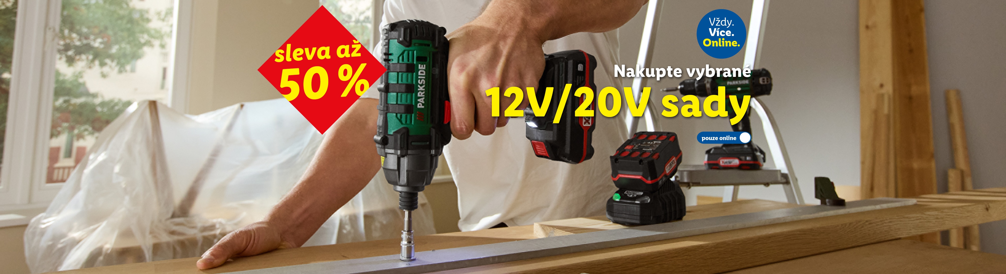 Nakupte vybrané  12V/20V sady se slevou až 50 %, pouze online.