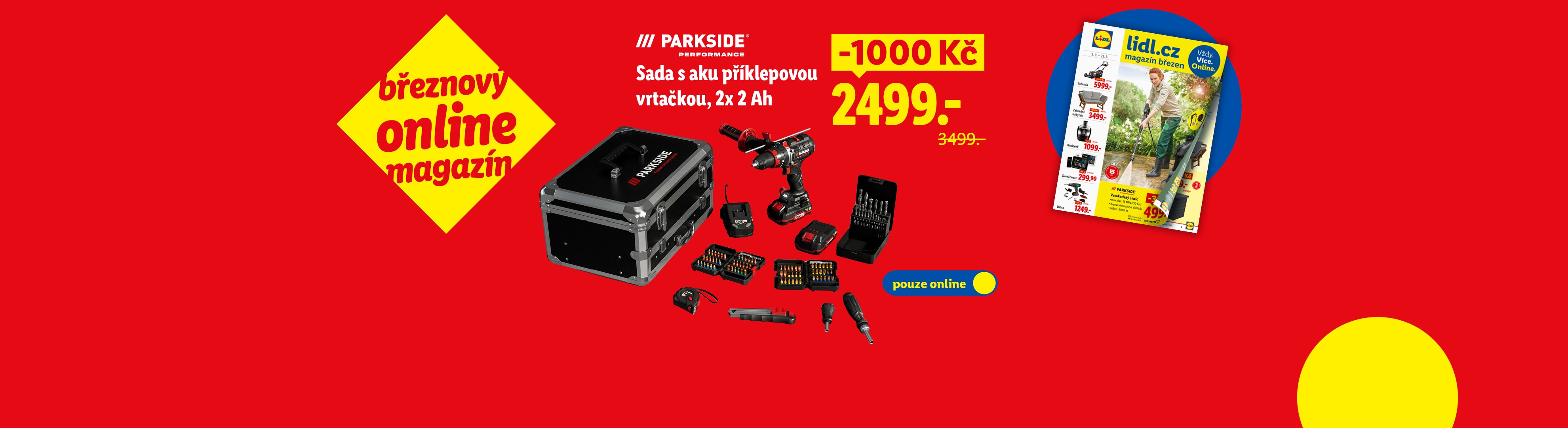 Online magazín s aku příklepovou vrtačkou a dalším nářadím, se slevou 1000 Kč.