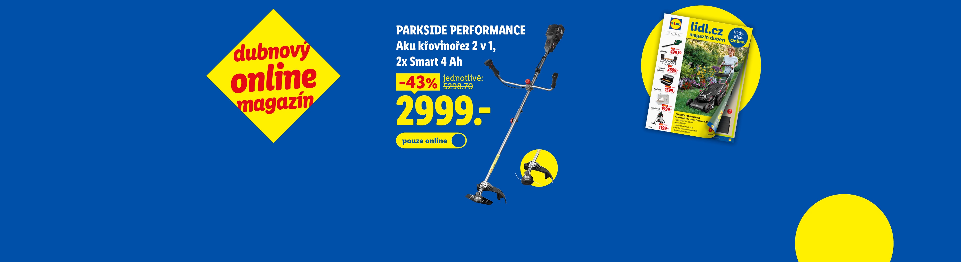 Online magazín s nabídkou křovinořezu se slevou a dalšími produkty pro dům a zahradu.