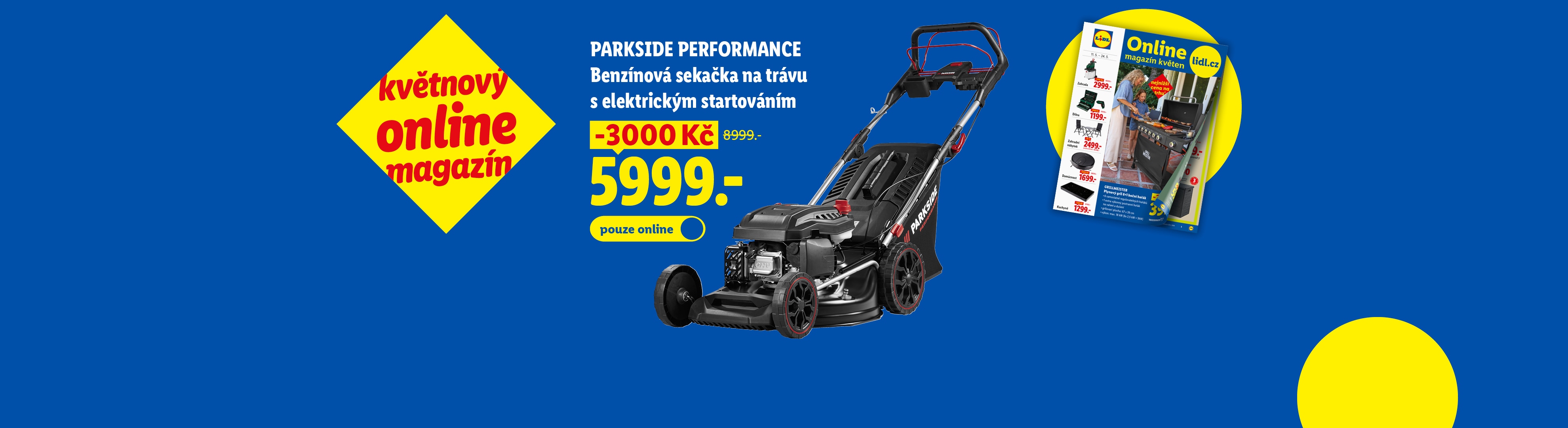 Online magazín s nabídkou benzínové sekačky na trávu a dalšího zahradního vybavení.