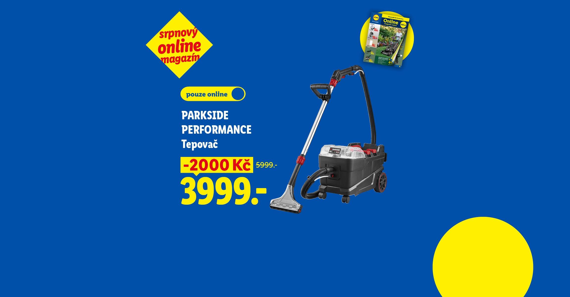 Srpnový online magazín s tepovačem ve slevě za 3999 Kč.