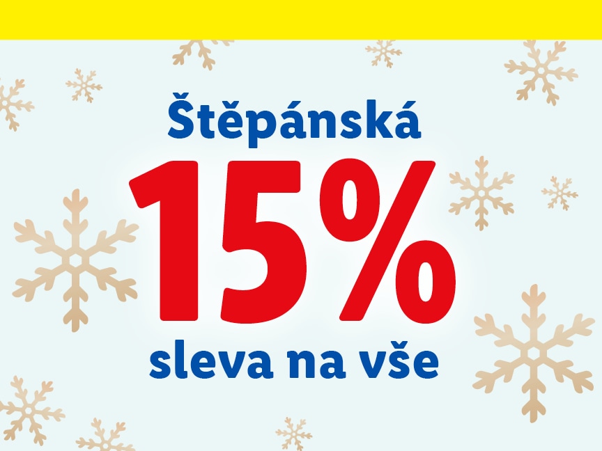 Štěpánská sleva - pouze dnes
